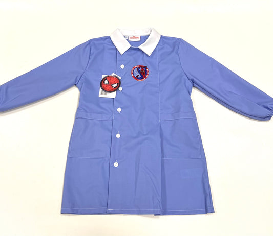 Grembiule scuola elementare celeste bambino Marvel Spiderman Made in Italy G501