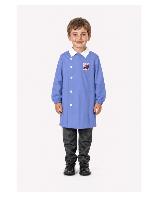 Grembiule scuola elementare celeste bambino Marvel Spiderman Made in Italy G503