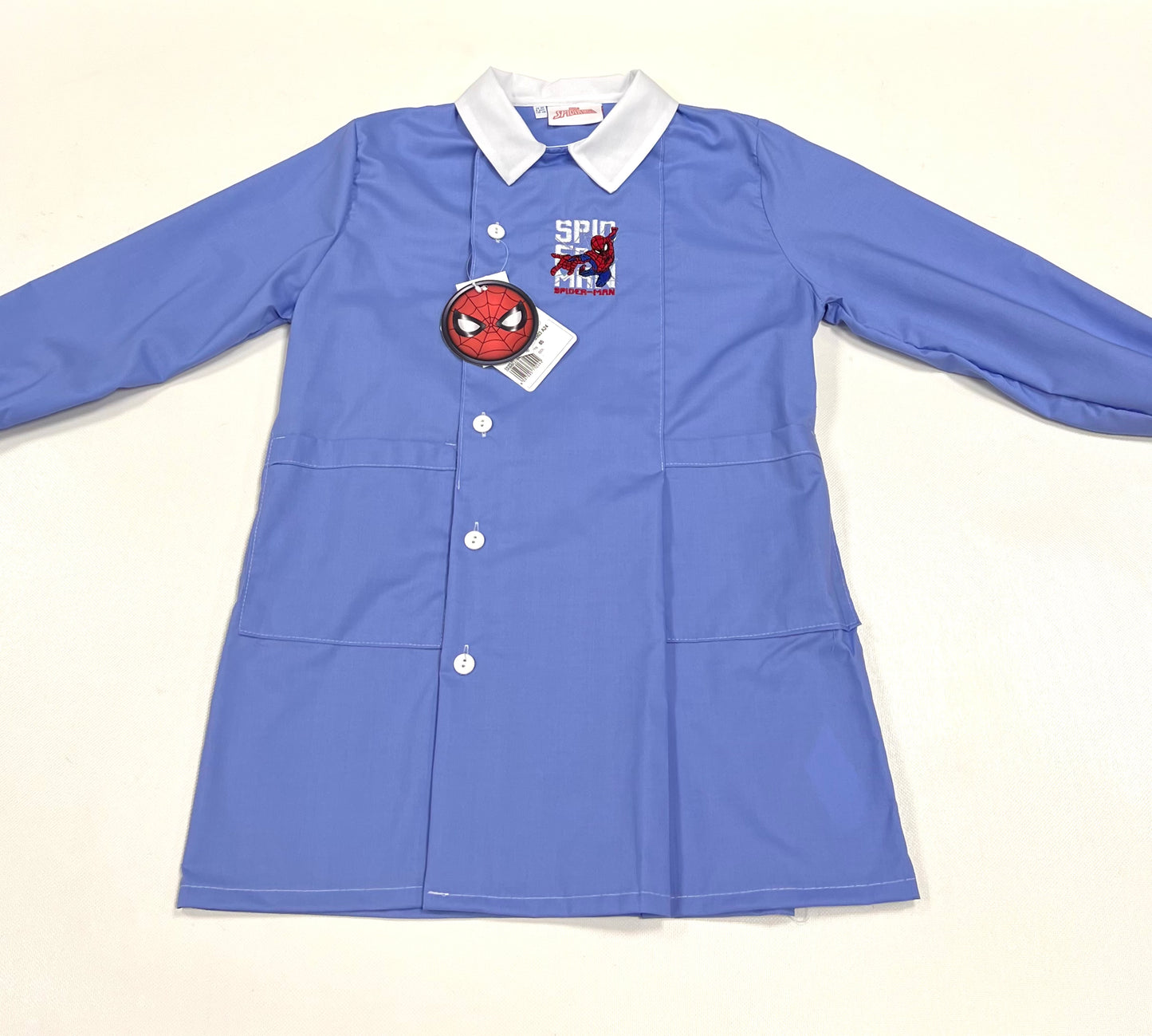 Grembiule scuola elementare celeste bambino Marvel Spiderman Made in Italy G503A24