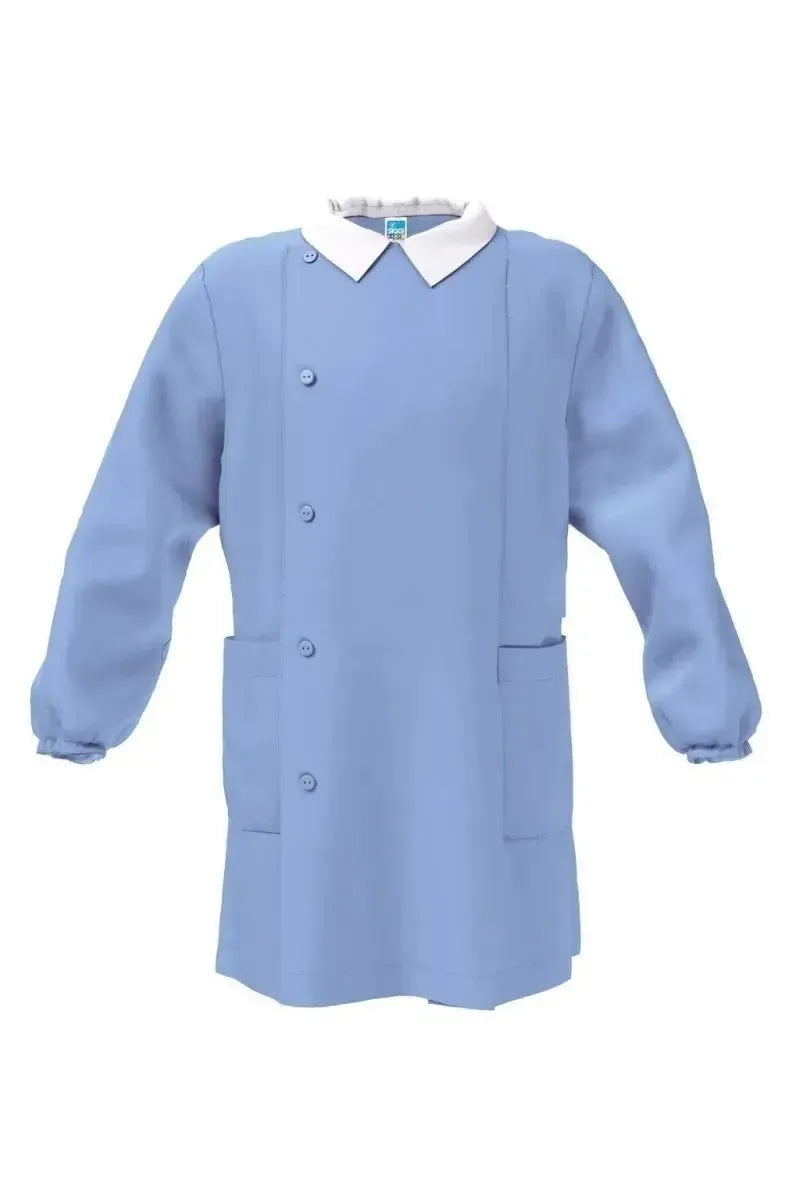 Grembiule scuola elementare celeste bambino Siggi Made in Italy senza ricamo 1972