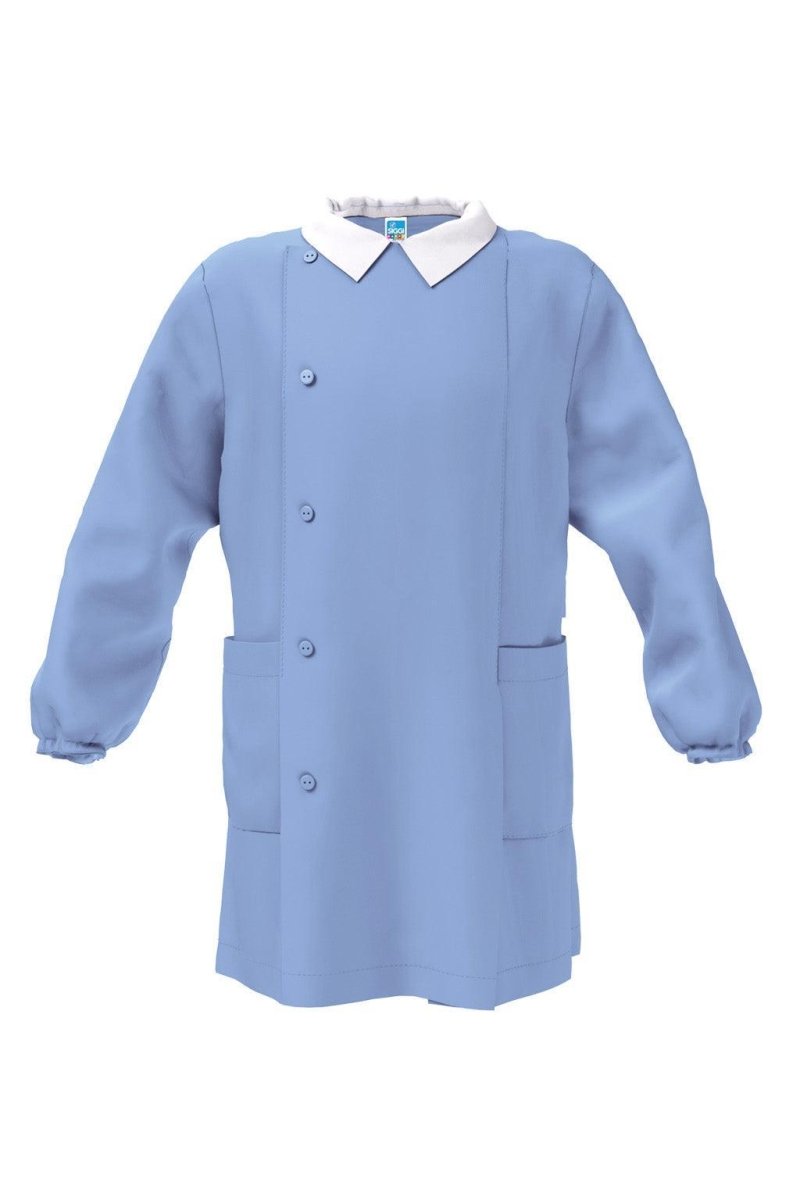 Grembiule scuola elementare celeste bambino Siggi Made in Italy senza ricamo 1972