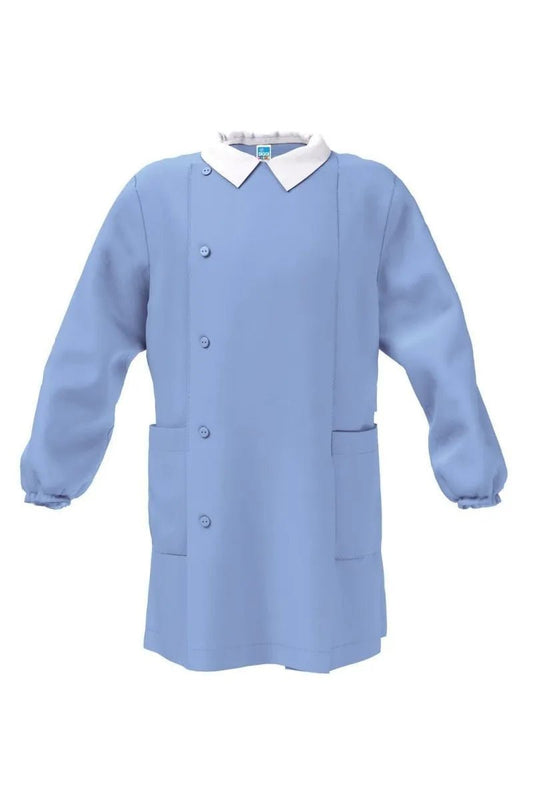 Grembiule scuola elementare celeste bambino Siggi Made in Italy senza ricamo 1972