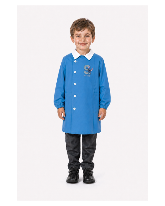Grembiule scuola elementare celeste bambino Stitch Made in Italy G507