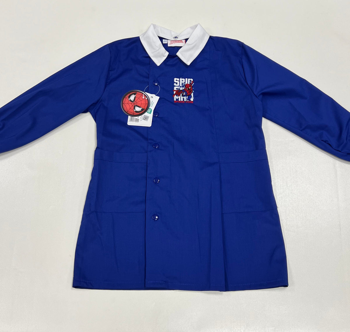 Grembiule scuola elementare blu bambino Marvel Spiderman Made in Italy G503