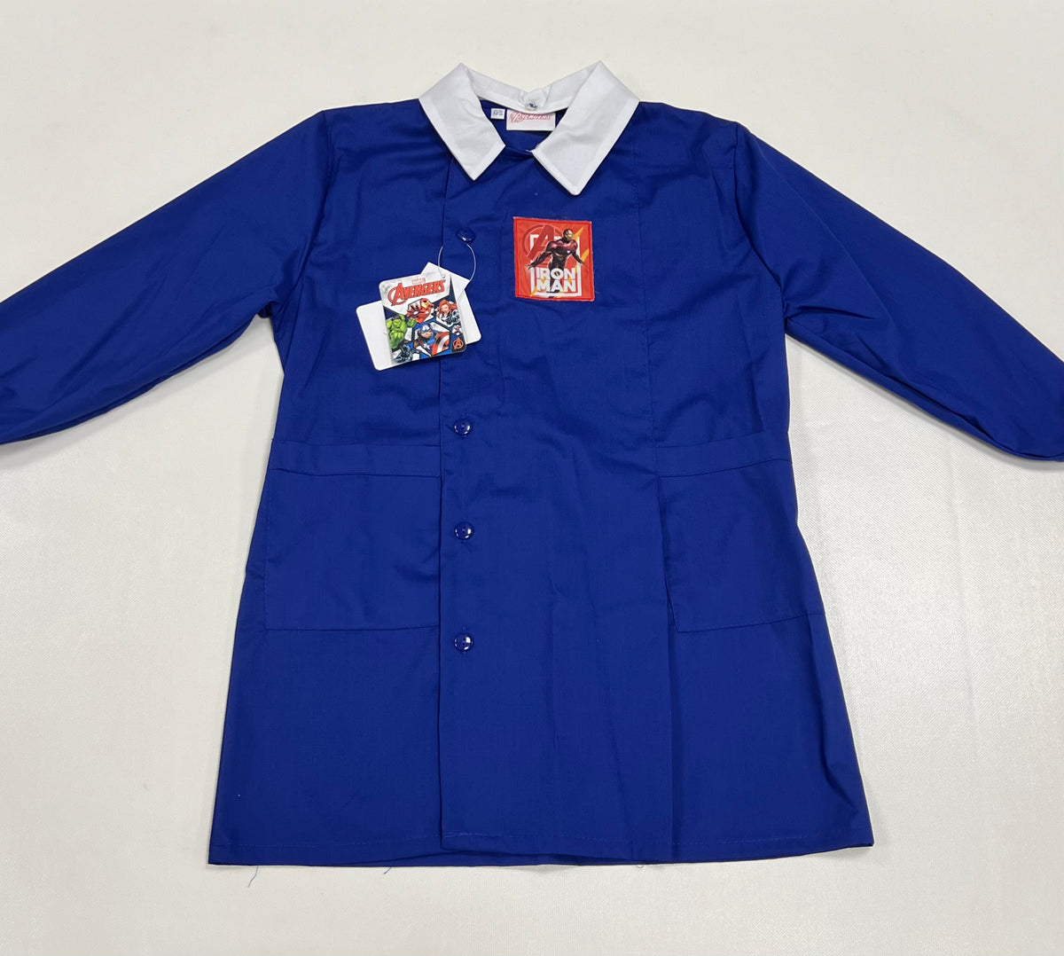 Grembiule scuola elementare blu bambino Marvel Iron Man Made in Italy G502
