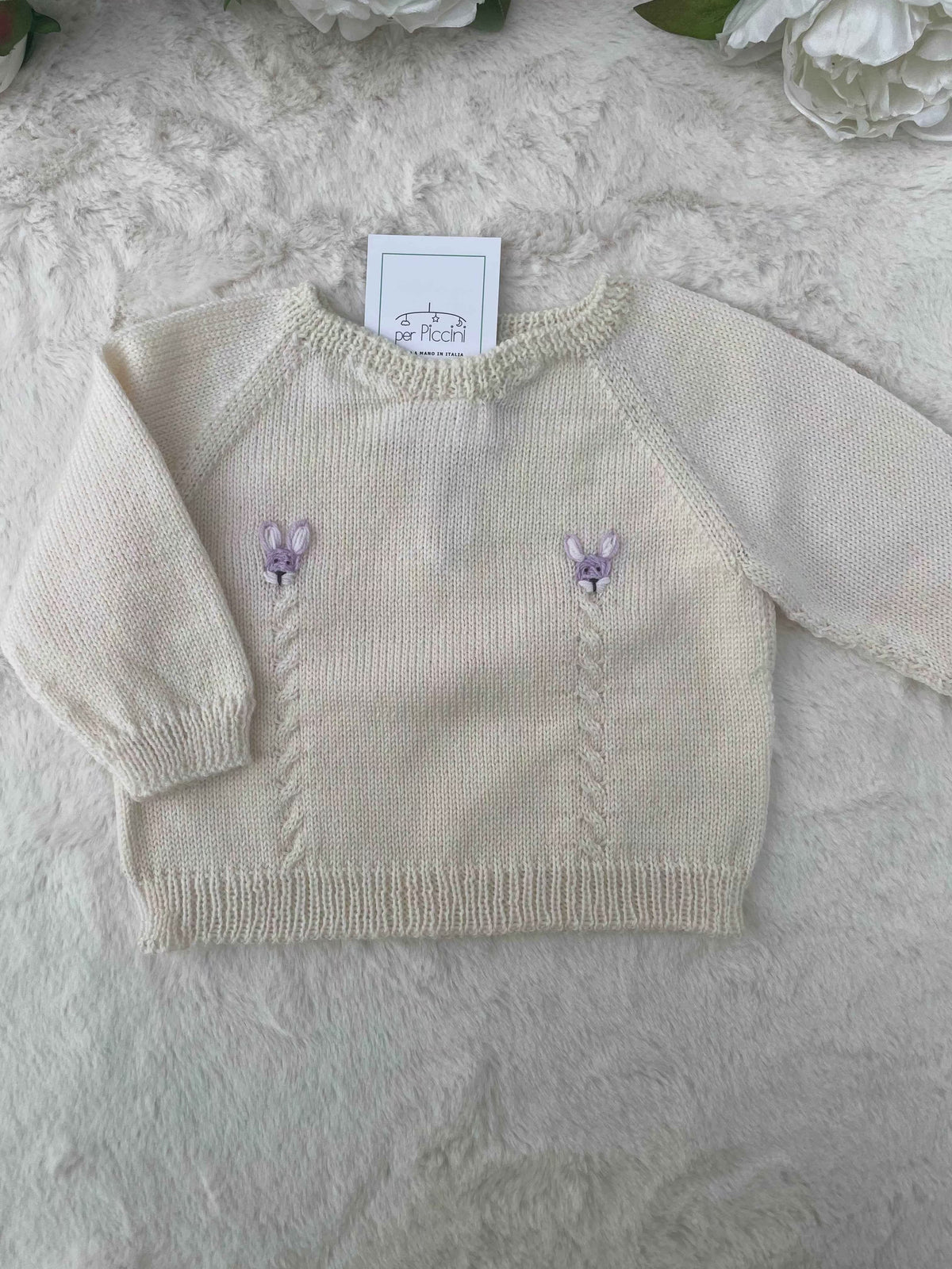 Maglioncino "animaletti" in cotone per neonati