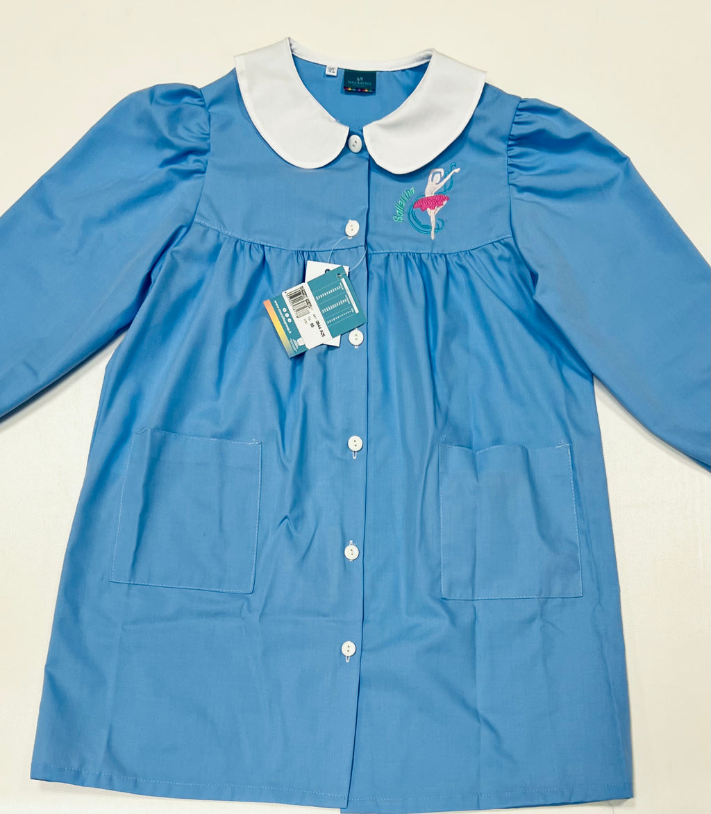 Grembiule scuola elementare celeste bambina Nazareno Gabrielli Made in Italy Ballerina 0844