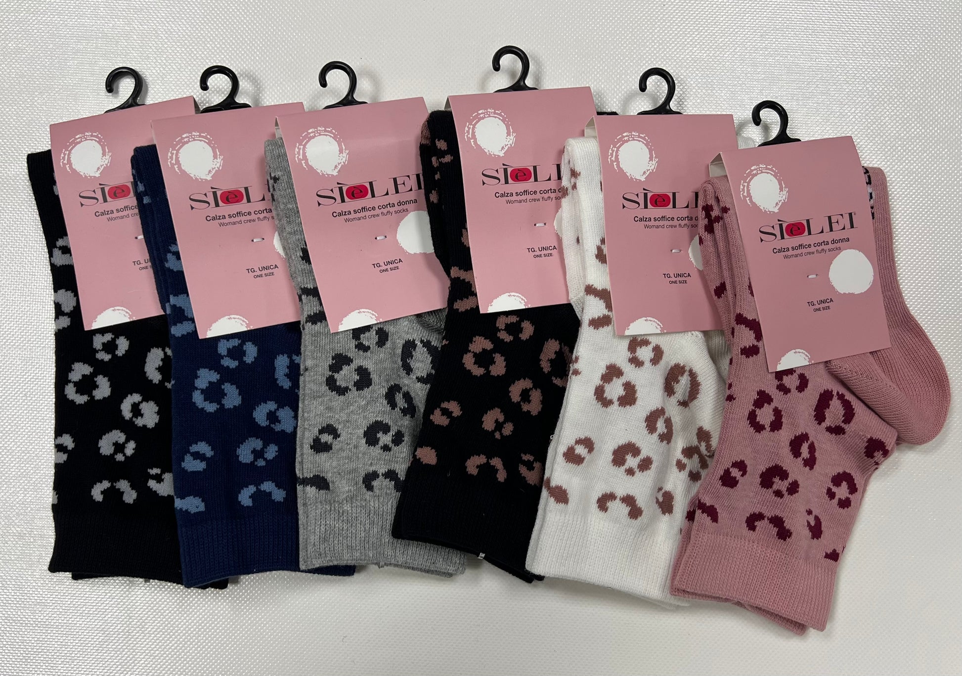 Confezione da 6 paia di calze donna in caldo cotone Sièlei AN02 Animalier