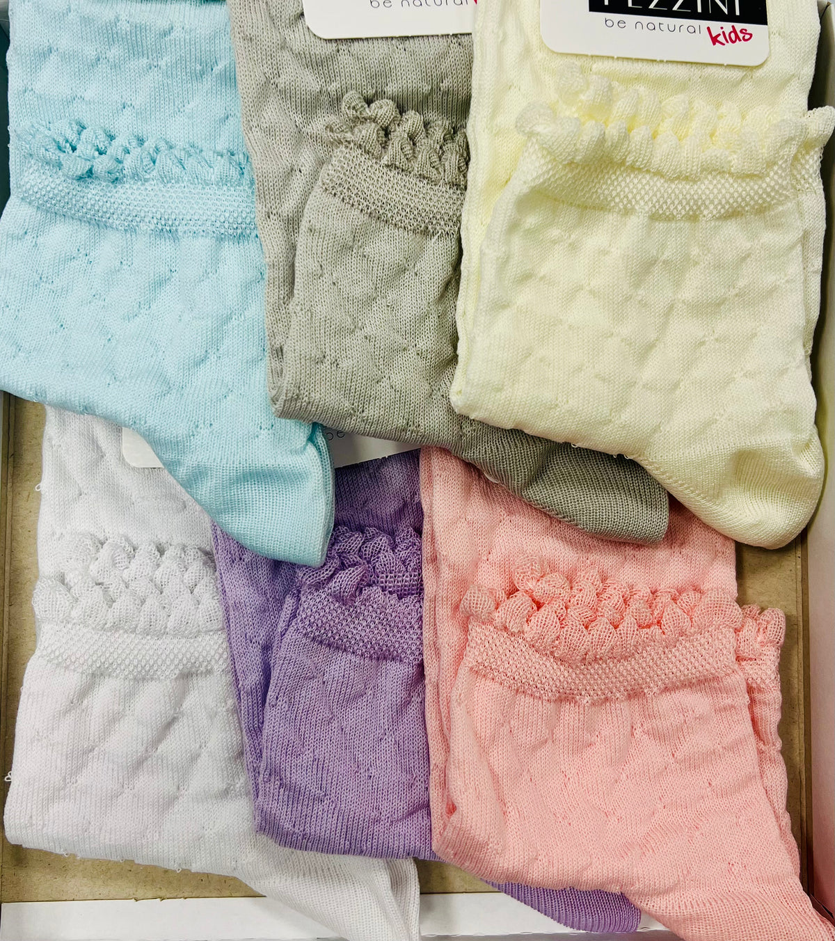 Calze corte bambina in filo di scozia elasticizzata Pezzini GCZ-PPE25004
