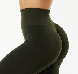Leggings oliva modello CALLIOPE a vita alta effetto push up