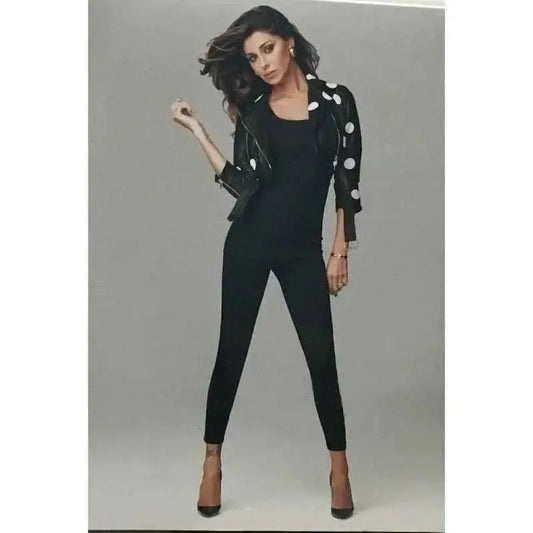 Leggings donna Jadea in cotone elasticizzato con toppe trapuntate 4519