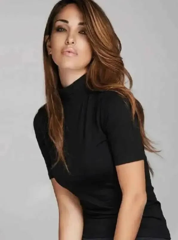 Lupetto dolcevita donna Jadea manica corta Tinta unita 4062