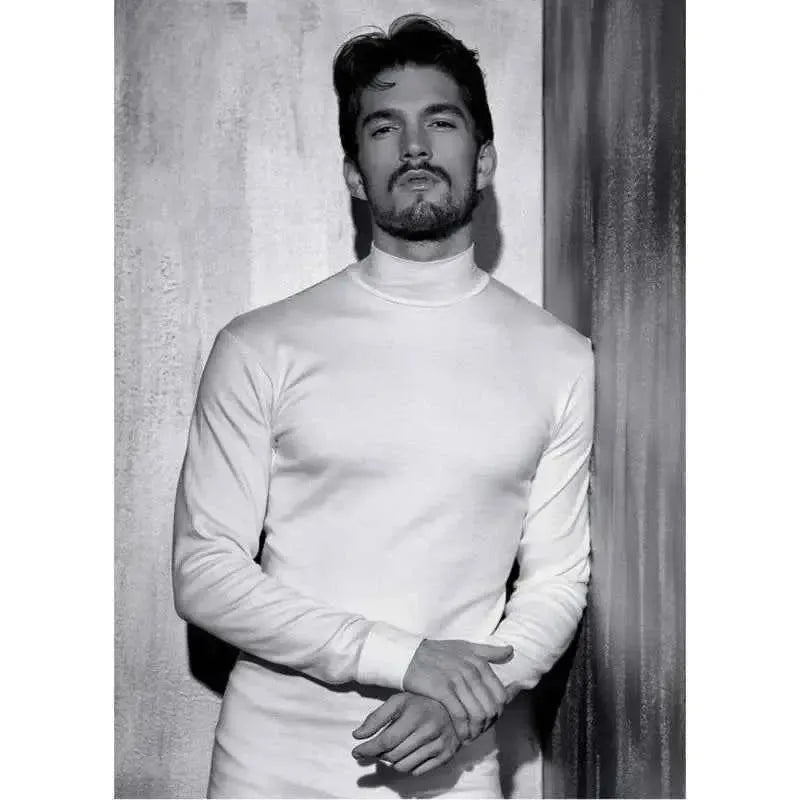 Maglia Uomo 100% cotone interlock Coveri collo lupetto manica lunga ET1205