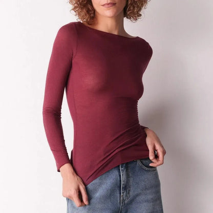 Maglia cashmere scollo a barca manica lunga Cotonella ADD09
