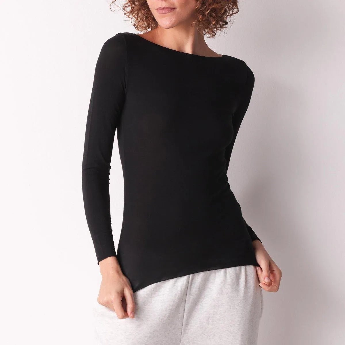 Maglia cashmere scollo a barca manica lunga Cotonella ADD09