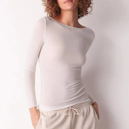 Maglia cashmere scollo a barca manica lunga Cotonella ADD09