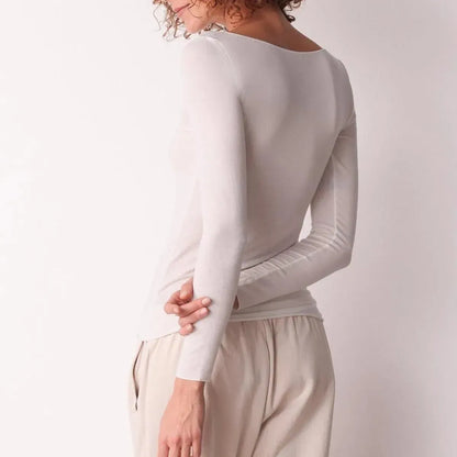 Maglia cashmere scollo a barca manica lunga Cotonella ADD09