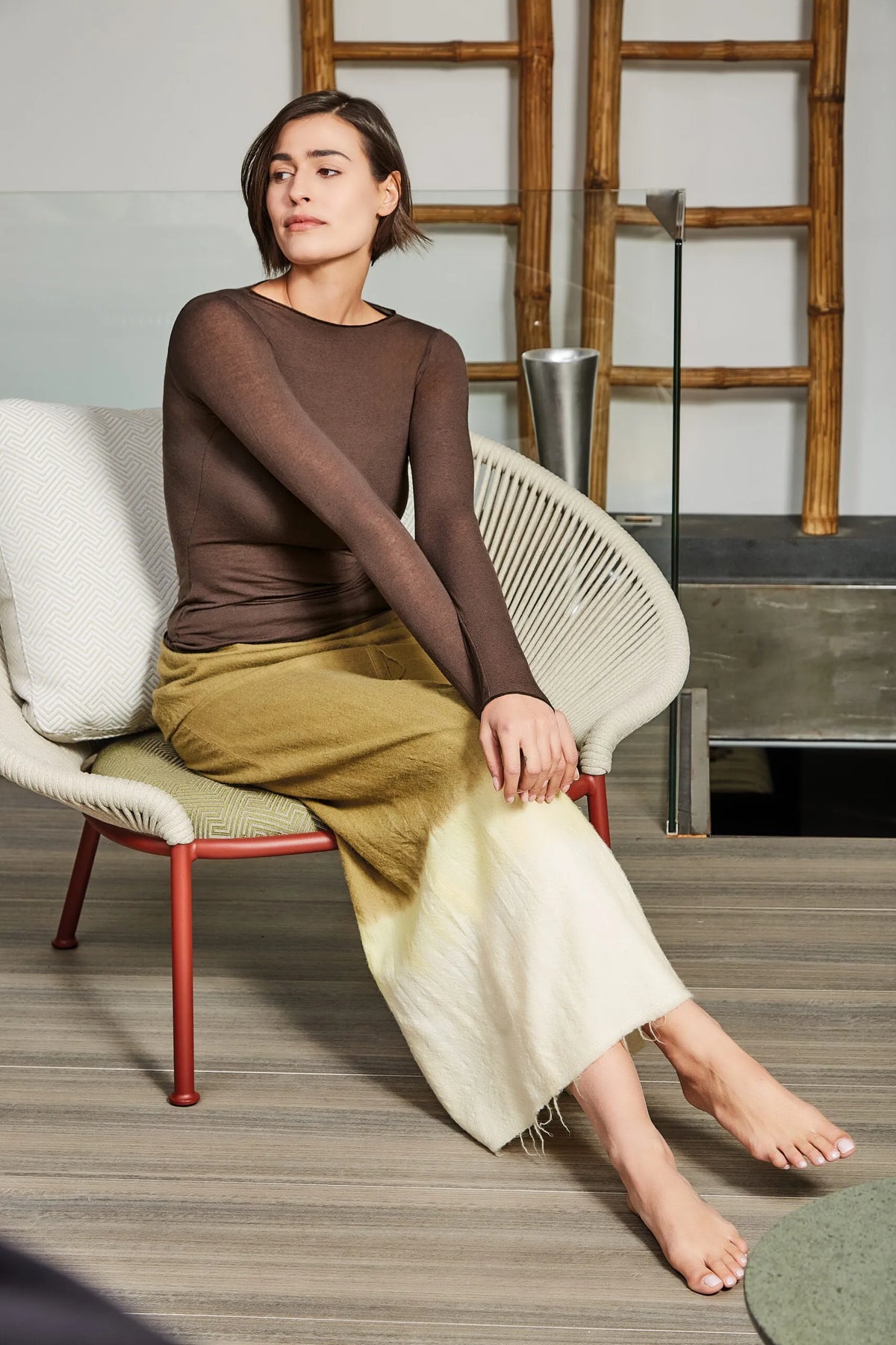 Maglia donna manica lunga collo tondo Sublyme in modal cashmere ultra light 1412