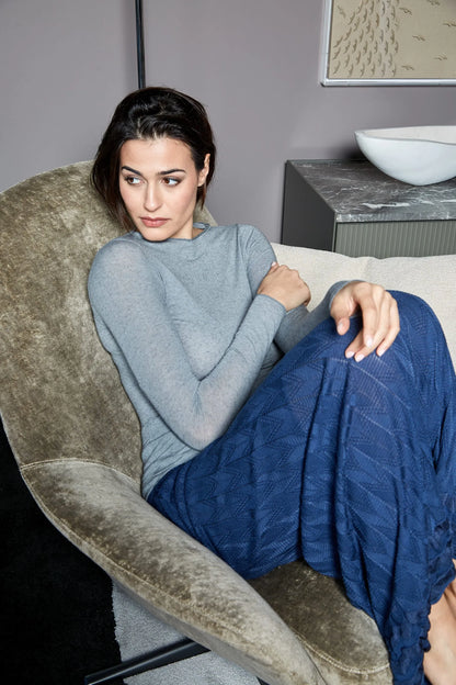 Maglia donna manica lunga collo tondo Sublyme in modal cashmere ultra light 1412