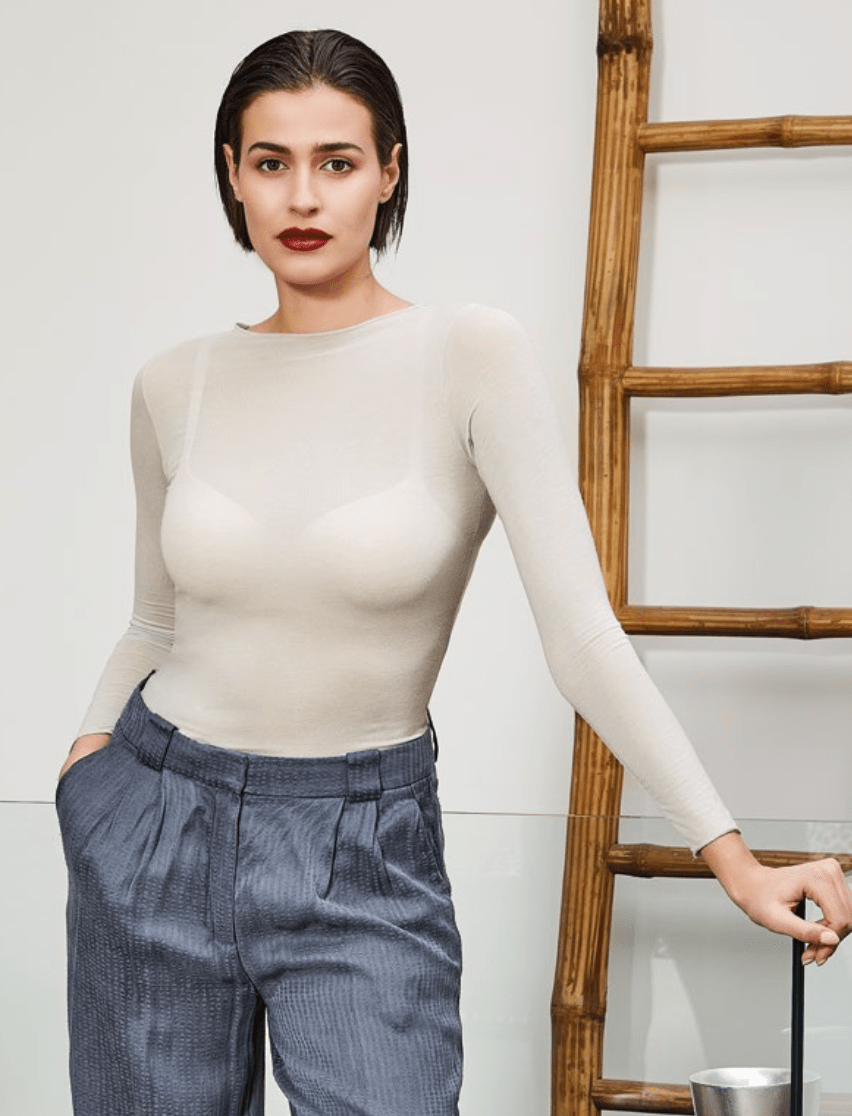 Maglia donna manica lunga collo tondo Sublyme in modal cashmere ultra light 1412