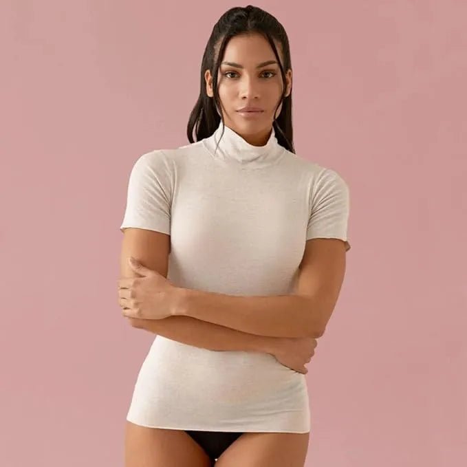 Maglia donna mezza manica lupetto Jadea in modal e cashmere 4065