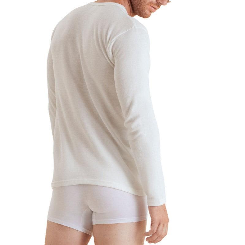 Maglia intima uomo manica lunga girocollo in lana e cotone TL16