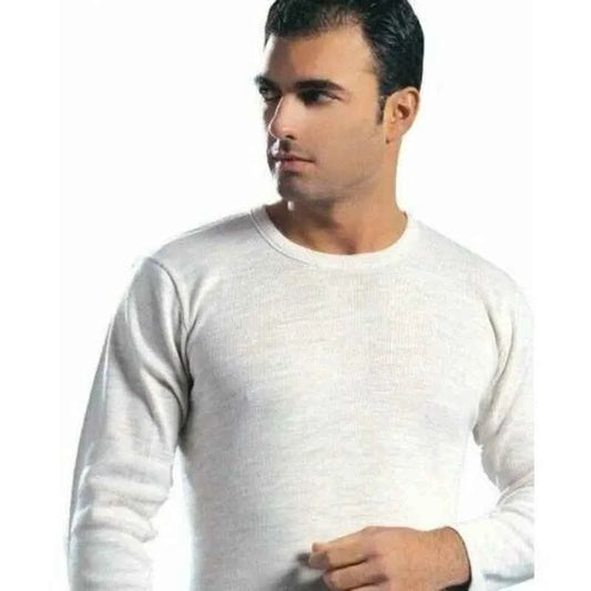 Maglia intima uomo manica lunga girocollo melange Leable anallergico in lana 417