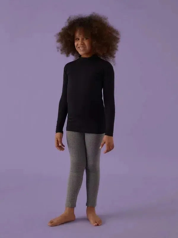 Maglia maglioncino maglione lupetto bambina Jadea collo alto in cotone bielastico 262