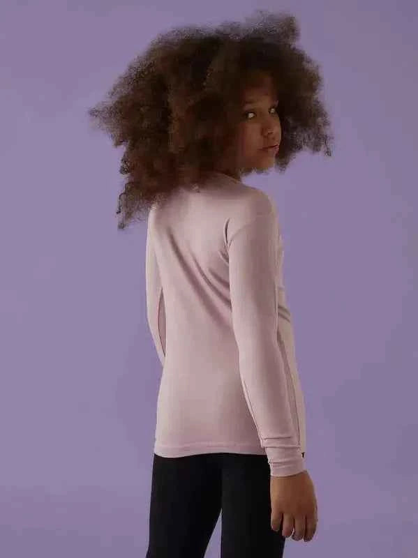 Maglia manica lunga bambina Jadea girocollo in cotone bielastico 263