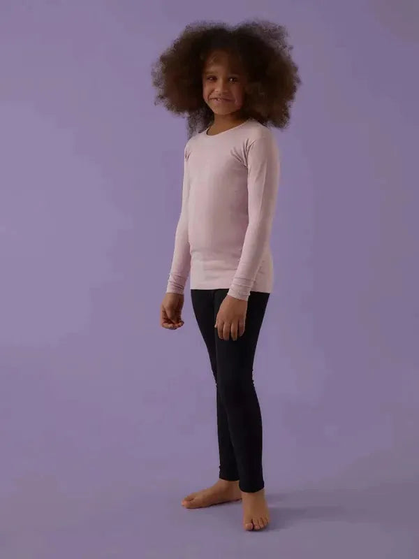 Maglia manica lunga bambina Jadea girocollo in cotone bielastico 263