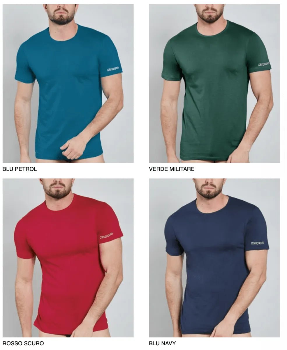 Maglia mezza manica colorata uomo Kappa 100% cotone pettinato K1305