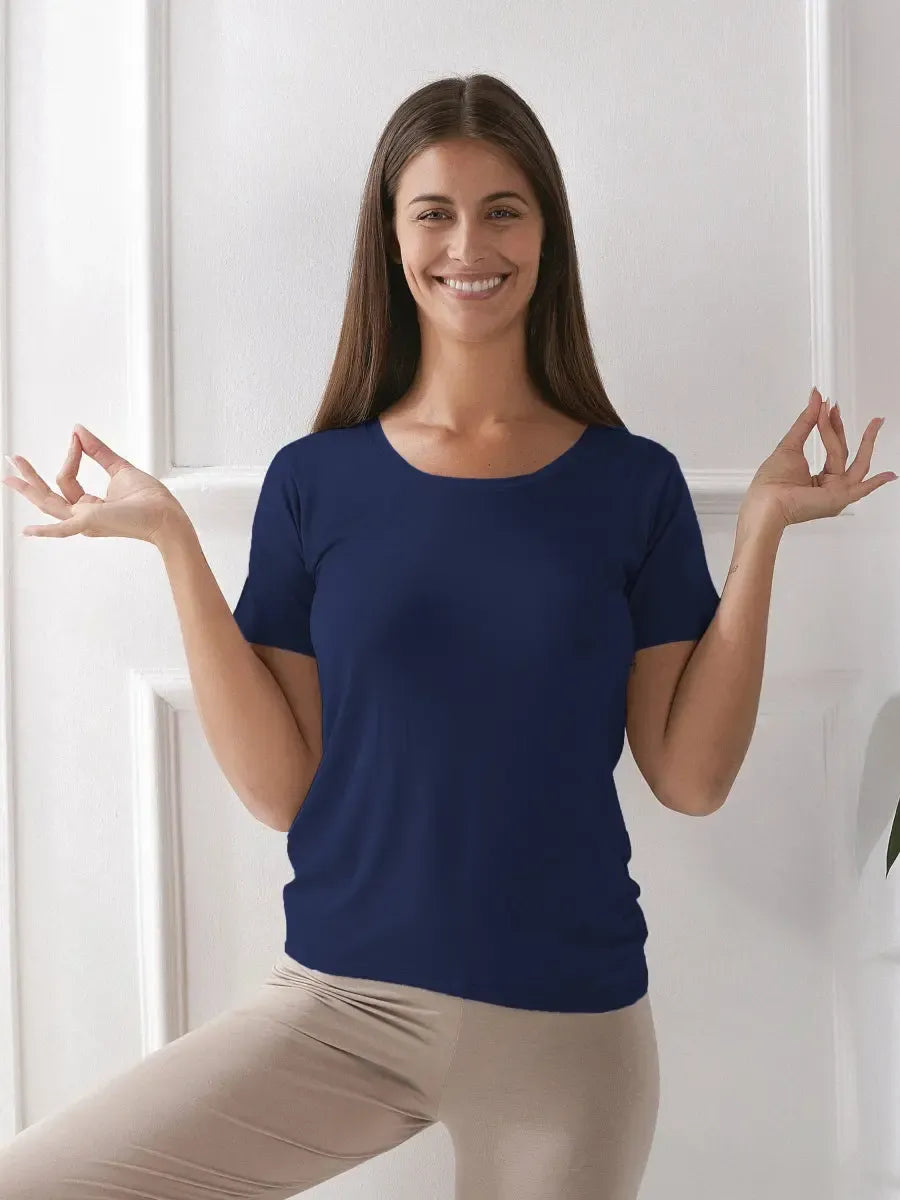 Maglia mezza manica donna micromodal relax jadea 3188