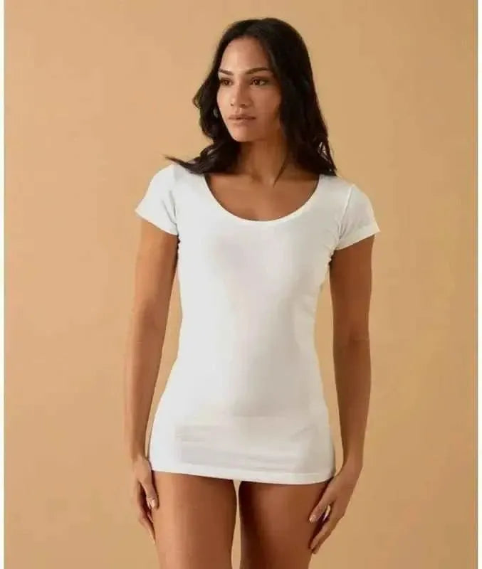Maglia mezza manica t-shirt Jadea scollo Lollo 4181