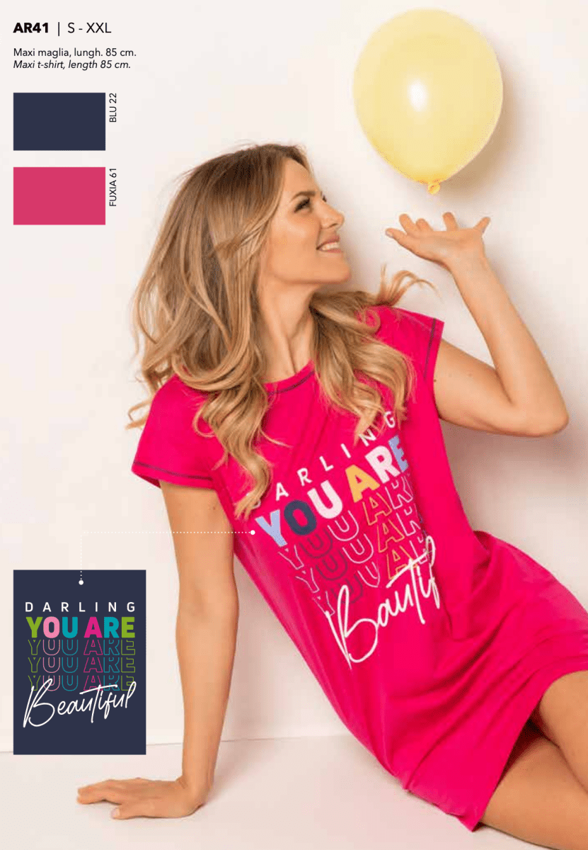 Maxi maglia in cotone mezza manica Sièlei AR41