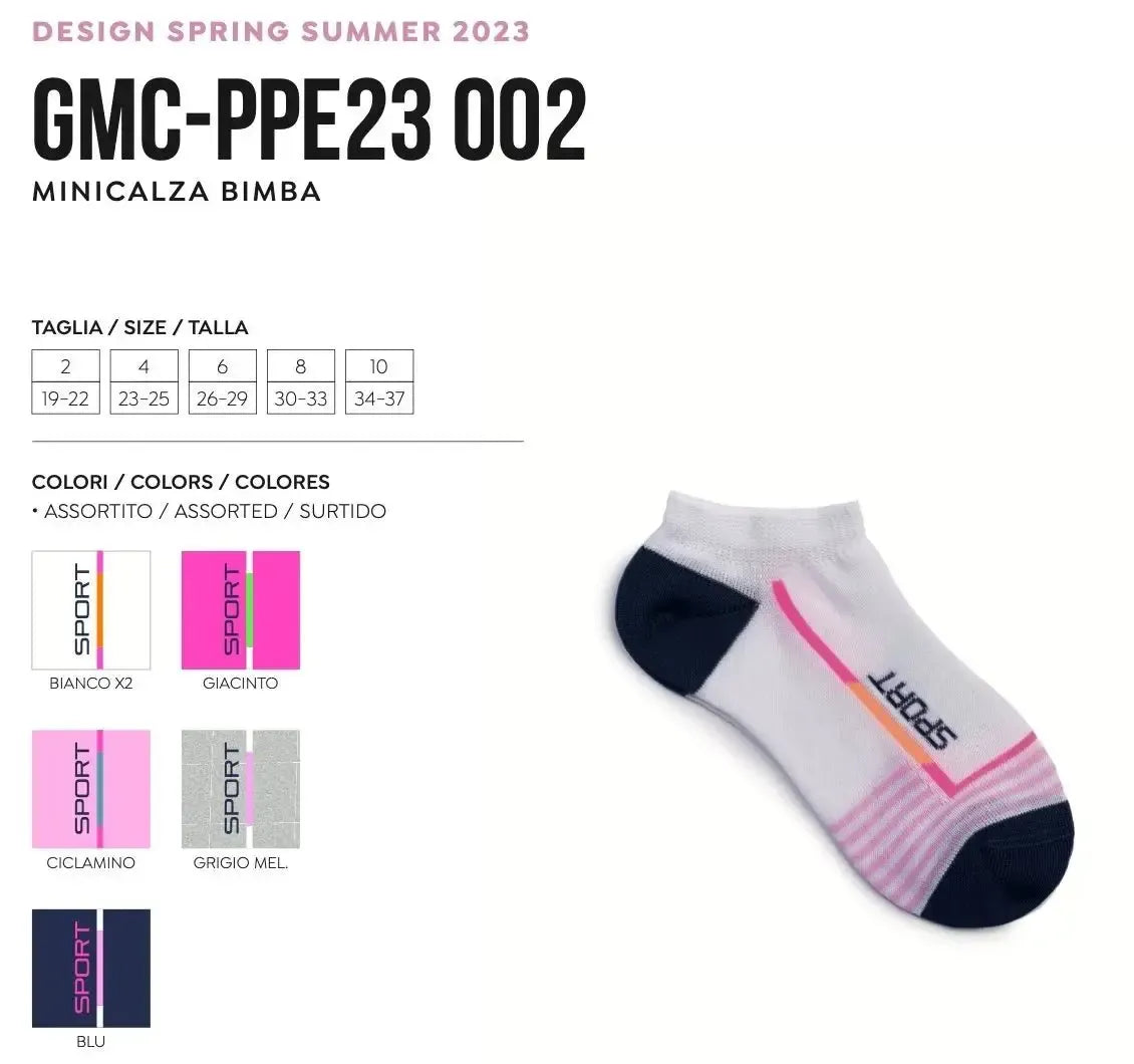 Minicalza bambina in filo di scozia elasticizzata Pezzini GMC-PPE23002