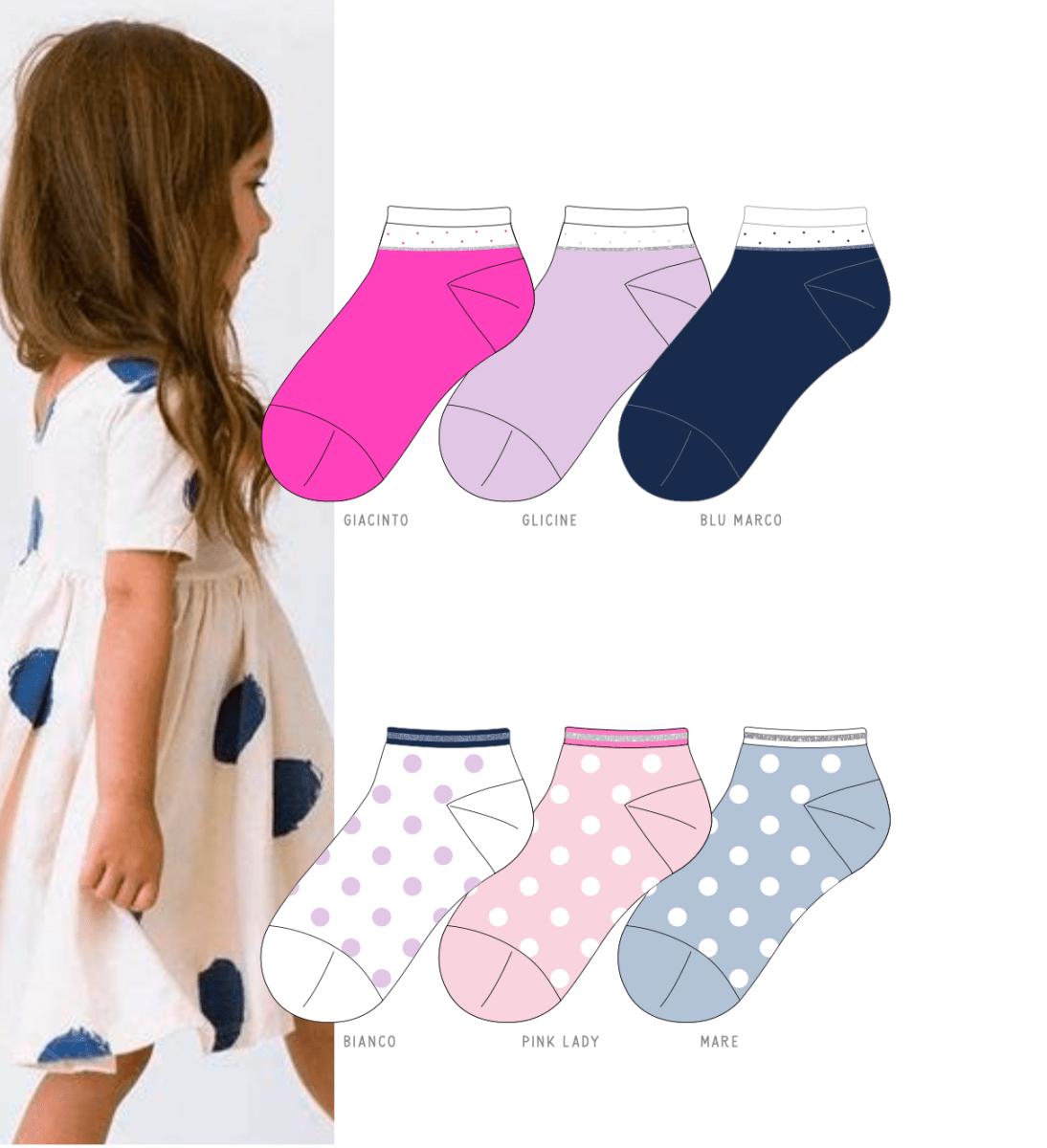 Minicalza bambina in filo di scozia elasticizzata Pezzini GMC-PPE25007