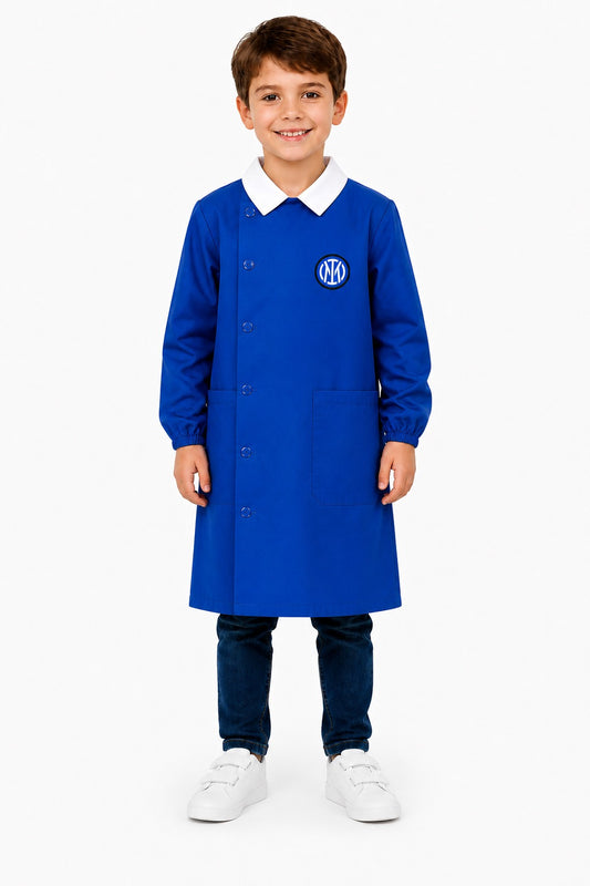 Grembiule scuola elementare blu bambino FC Inter Made in Italy G509A26