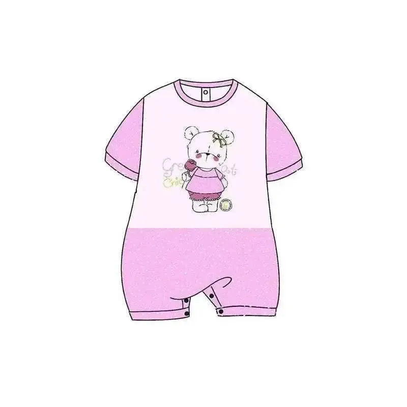 Pagliaccetto Gary Tutina Neonata bambina 100% cotone tinta unita con stampa L7515