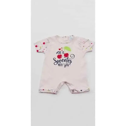 Pagliaccetto Gary Tutina Neonata bambina 100% cotone tinta unita con stampa L7517