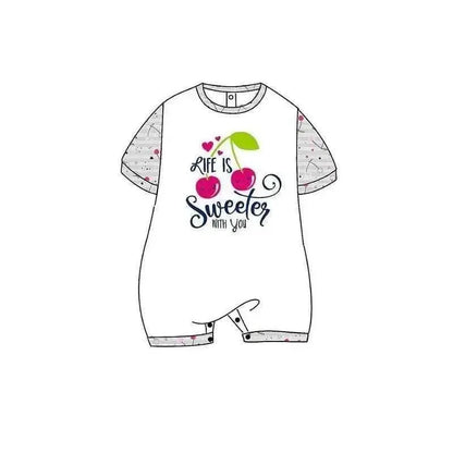 Pagliaccetto Gary Tutina Neonata bambina 100% cotone tinta unita con stampa L7517