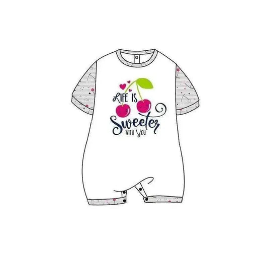 Pagliaccetto Gary Tutina Neonata bambina 100% cotone tinta unita con stampa L7517
