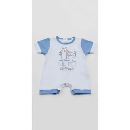 Pagliaccetto Gary Tutina Neonato bambino 100% cotone tinta unita con stampa L7504
