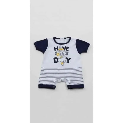 Pagliaccetto Gary Tutina Neonato bambino 100% cotone tinta unita con stampa L7508