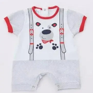 Pagliaccetto Gary bambino Tutina Neonato 100% cotone tinta unita con stampa P7520