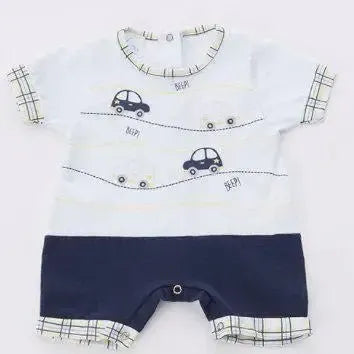 Pagliaccetto Gary bambino Tutina Neonato 100% cotone tinta unita con stampa P7522