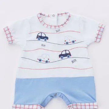Pagliaccetto Gary bambino Tutina Neonato 100% cotone tinta unita con stampa P7522