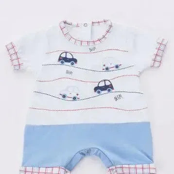 Pagliaccetto Gary bambino Tutina Neonato 100% cotone tinta unita con stampa P7522