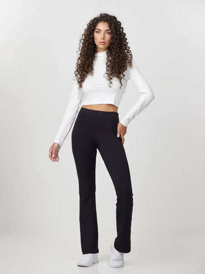 Pantaleggings donna a zampa cotone bielastico Jadea 4195