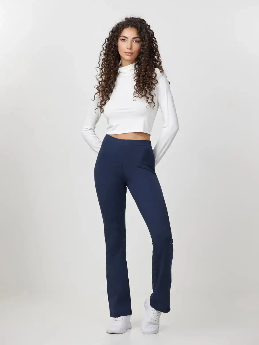 Pantaleggings donna a zampa cotone bielastico Jadea 4195