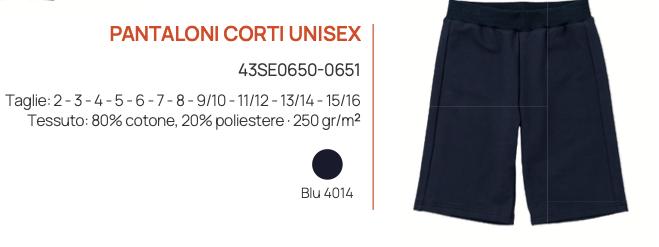 Pantalone corto bambini Siggi Happy School cotone fresco 43PA0957